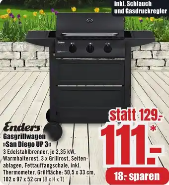 B1 Discount Baumarkt Enders Gasgrillwagen San Diego UP 3 Angebot