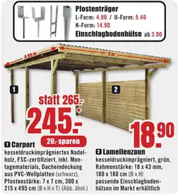 B1 Discount Baumarkt Carport Angebot
