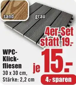 B1 Discount Baumarkt WPC Klickfliesen Angebot