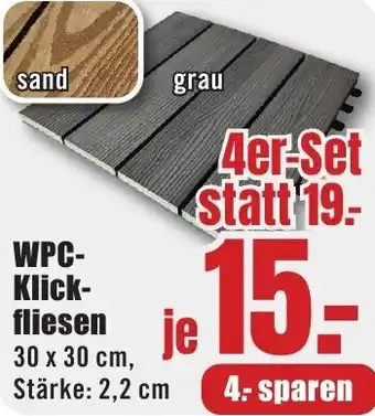 B1 Discount Baumarkt WPC Klickfliesen Angebot