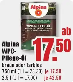 B1 Discount Baumarkt Alpina WPC Pflege-Öl Angebot