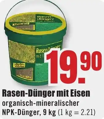 B1 Discount Baumarkt Rasen-Dünger mit Eisen Angebot