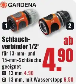 B1 Discount Baumarkt GARDENA Schlauchverbinder 1/2" Angebot