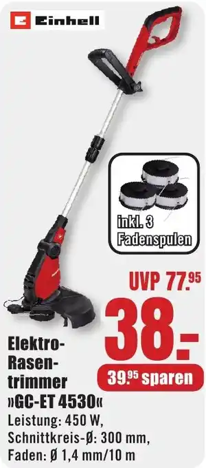 B1 Discount Baumarkt Einhell Elektro Rasentrimmer GC-ET 4530 Angebot