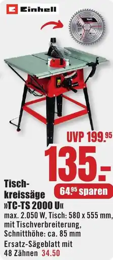 B1 Discount Baumarkt Einhell Tischkreissäge TC-TS 2000 U Angebot