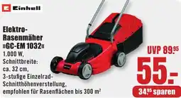B1 Discount Baumarkt Einhell Elektro Rasenmäher GC-EM 1032 Angebot