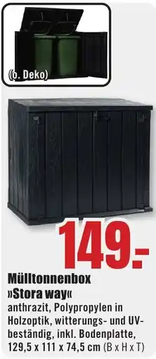 B1 Discount Baumarkt Mülltonnenbox Stora way Angebot