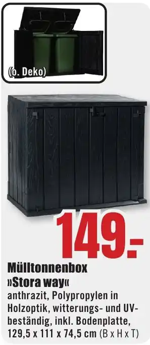 B1 Discount Baumarkt Mülltonnenbox Stora way Angebot