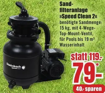 B1 Discount Baumarkt Sandfilteranlage Speed Clean 2 Angebot