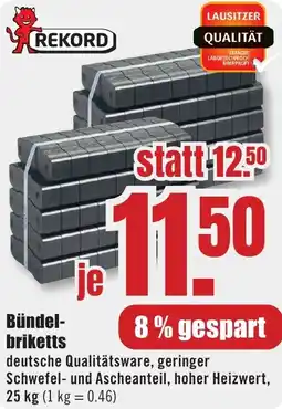 B1 Discount Baumarkt REKORD Bündelbriketts Angebot