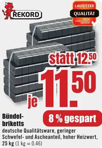 B1 Discount Baumarkt REKORD Bündelbriketts Angebot