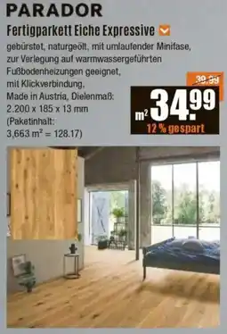 V Baumarkt PARADOR Fertigparkett Eiche Expressive Angebot