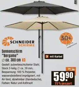 V Baumarkt SCHNEIDER SCHIRME Sonnenschirm "Bergamo" Angebot