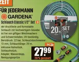 V Baumarkt GARDENA Schlauch Classic 1/2" Set Angebot