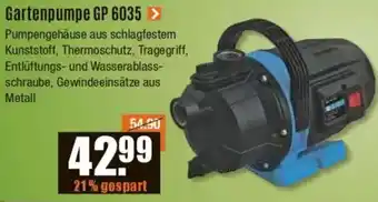 V Baumarkt Gartenpumpe GP 6035 Angebot