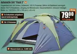 V Baumarkt Automatik-Zelt "Flash 3" Angebot
