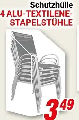 CENTERSHOP Schutzhülle 4 ALU-TEXTILENE-STAPELSTÜHLE Angebot