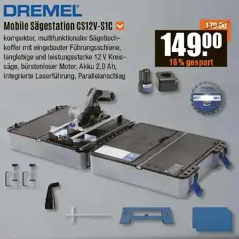 V Baumarkt DREMEL Mobile Sägestation CS12V-S1C Angebot