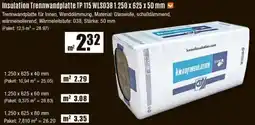 V Baumarkt Insulation Trennwandplatte TP 115 WLS038 Angebot