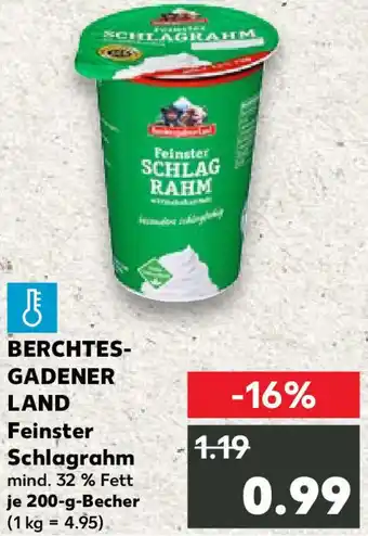 Kaufland BERCHTESGADENER LAND Feinster Schlagrahm Angebot