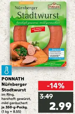 Kaufland PONNATH Nürnberger Stadtwurst Angebot