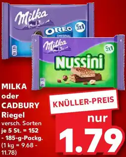 Kaufland MILKA oder CADBURY Riegel Angebot