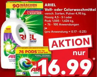 Kaufland ARIEL Voll- oder Colorwaschmittel Angebot