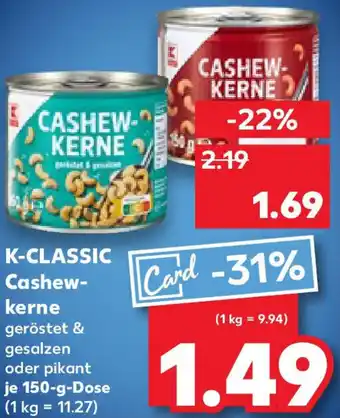 Kaufland K-CLASSIC Cashewkerne Angebot