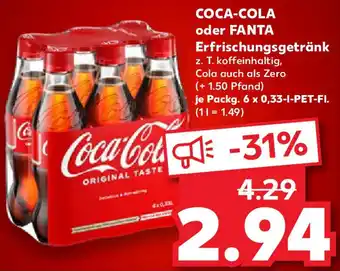 Kaufland COCA-COLA oder FANTA Erfrischungsgetränk Angebot