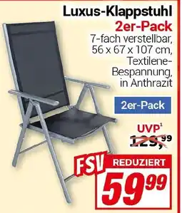 CENTERSHOP Luxus-Klappstuhl 2er-Pack Angebot
