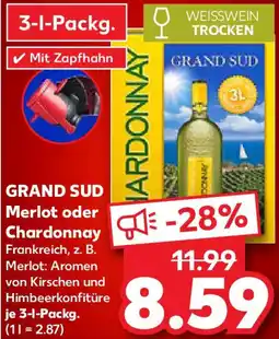 Kaufland GRAND SUD Merlot oder Chardonnay Angebot