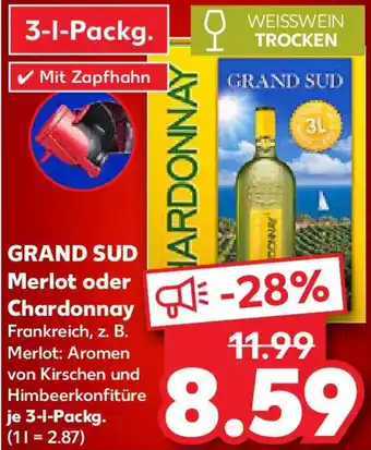 Kaufland GRAND SUD Merlot oder Chardonnay Angebot