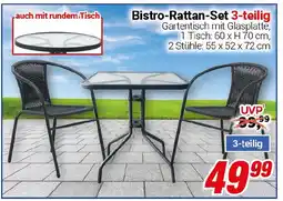 CENTERSHOP Bistro-Rattan-Set 3-teilig Angebot