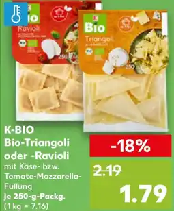 Kaufland K-BIO Bio-Triangoli oder Ravioli Angebot