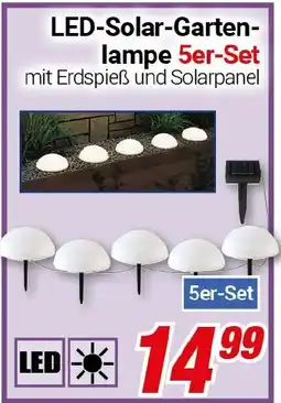 CENTERSHOP LED-Solar-Gartenlampe 5er-Set Angebot