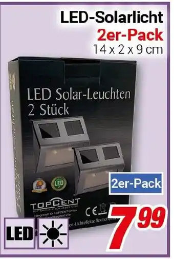 CENTERSHOP LED-Solarlicht 2er-Pack Angebot