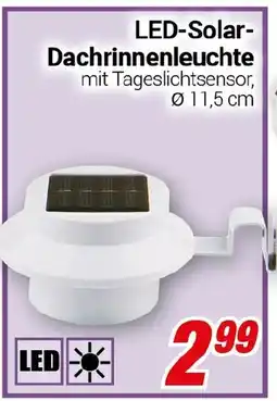 CENTERSHOP LED-Solar- Dachrinnenleuchte Angebot