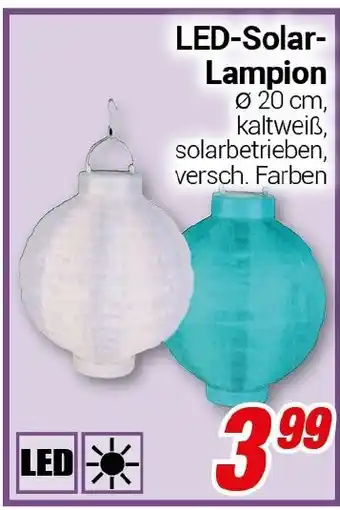 CENTERSHOP LED-Solar- Lampion Angebot