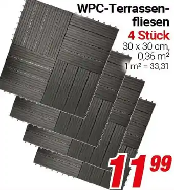 CENTERSHOP WPC-Terrassen- fliesen 4 Stück Angebot