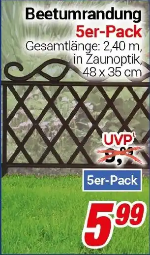 CENTERSHOP Beetumrandung 5er-Pack Angebot