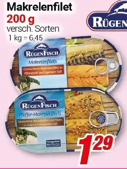 CENTERSHOP RÜGENFISCH Makrelenfilet Angebot