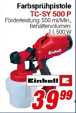 CENTERSHOP Farbsprühpistole TC-SY 500 P Einhell Angebot