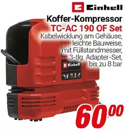 CENTERSHOP Einhell Koffer-Kompressor TC-AC 190 OF Set Angebot