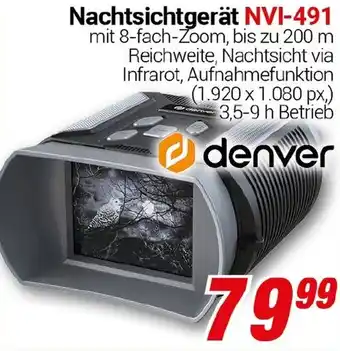CENTERSHOP Nachtsichtgerät NVI-491 denver Angebot
