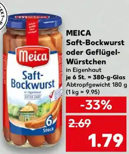 Kaufland MEICA Saft-Bockwurst oder Geflügel- Würstchen Angebot
