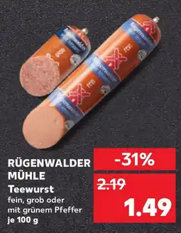 Kaufland RÜGENWALDER MÜHLE Teewurst Angebot