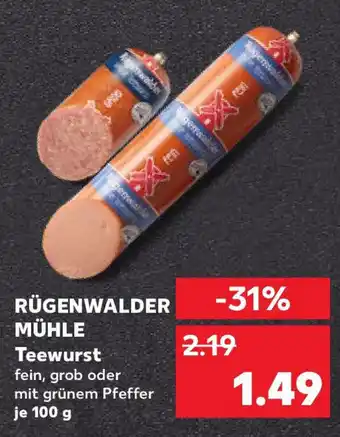 Kaufland RÜGENWALDER MÜHLE Teewurst Angebot