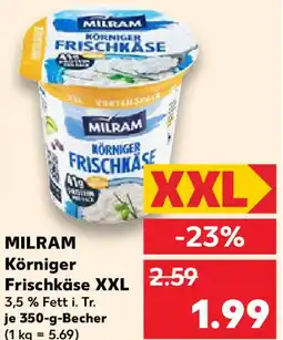 Kaufland MILRAM Körniger Frischkäse XXL Angebot
