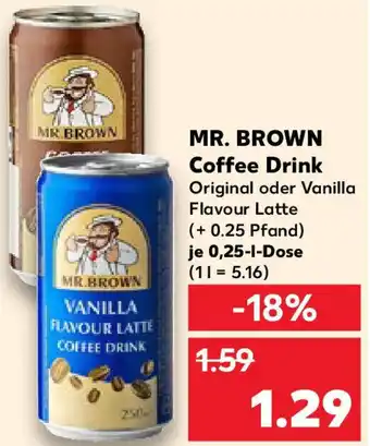 Kaufland MR. BROWN Coffee Drink Angebot