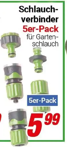 CENTERSHOP Schlauchverbinder 5er-Pack Angebot